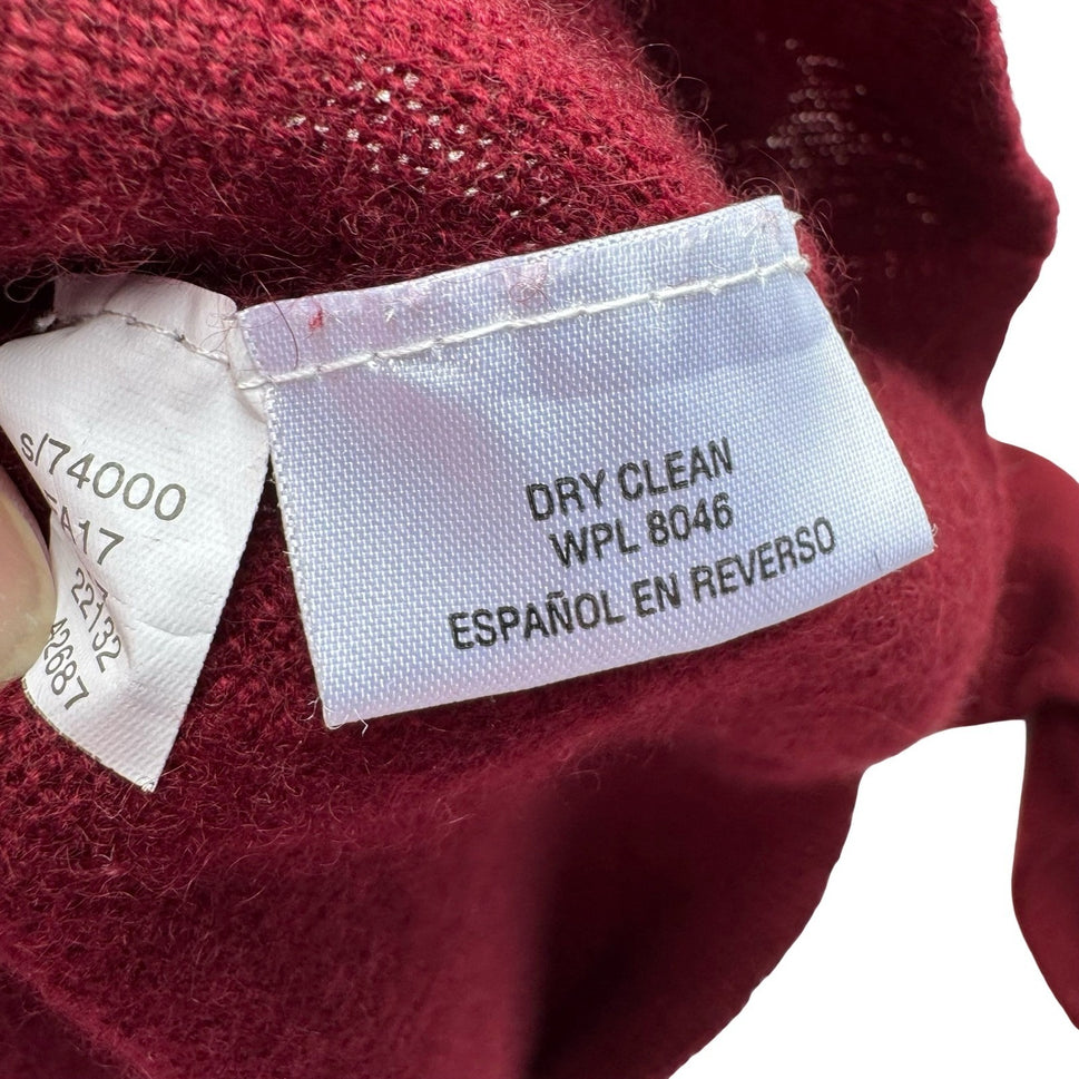 Charter Club Luxury 100% Cashmere Quiet Luxury Minimalist Preppy Sweater Red S
