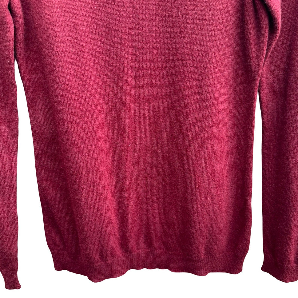 Charter Club Luxury 100% Cashmere Quiet Luxury Minimalist Preppy Sweater Red S