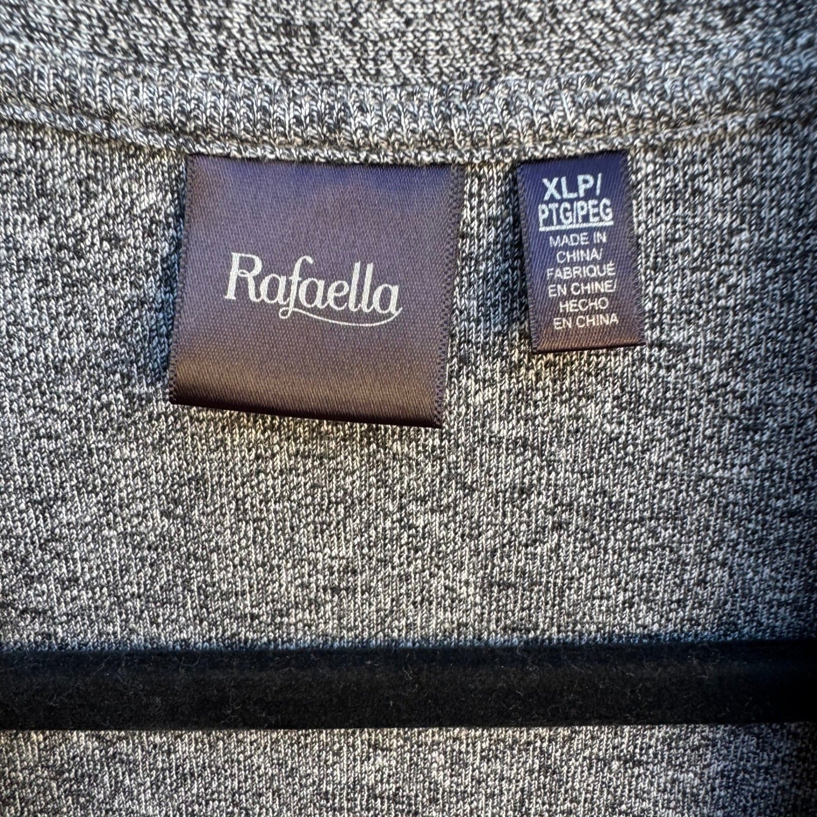 Rafaella Minimalist Layering Metallic Studded Open Front Cardigan Gray XLP NEW