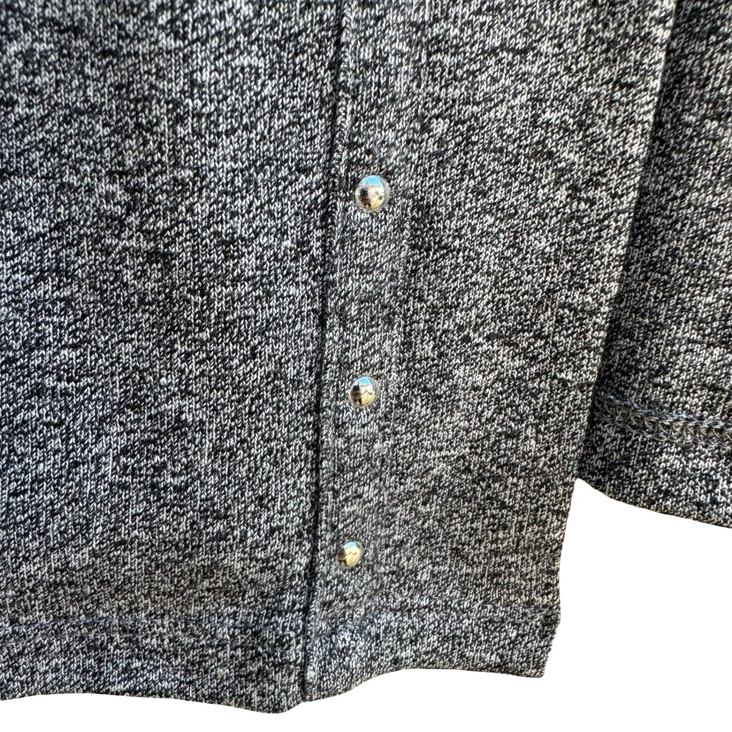 Rafaella Minimalist Layering Metallic Studded Open Front Cardigan Gray XLP NEW