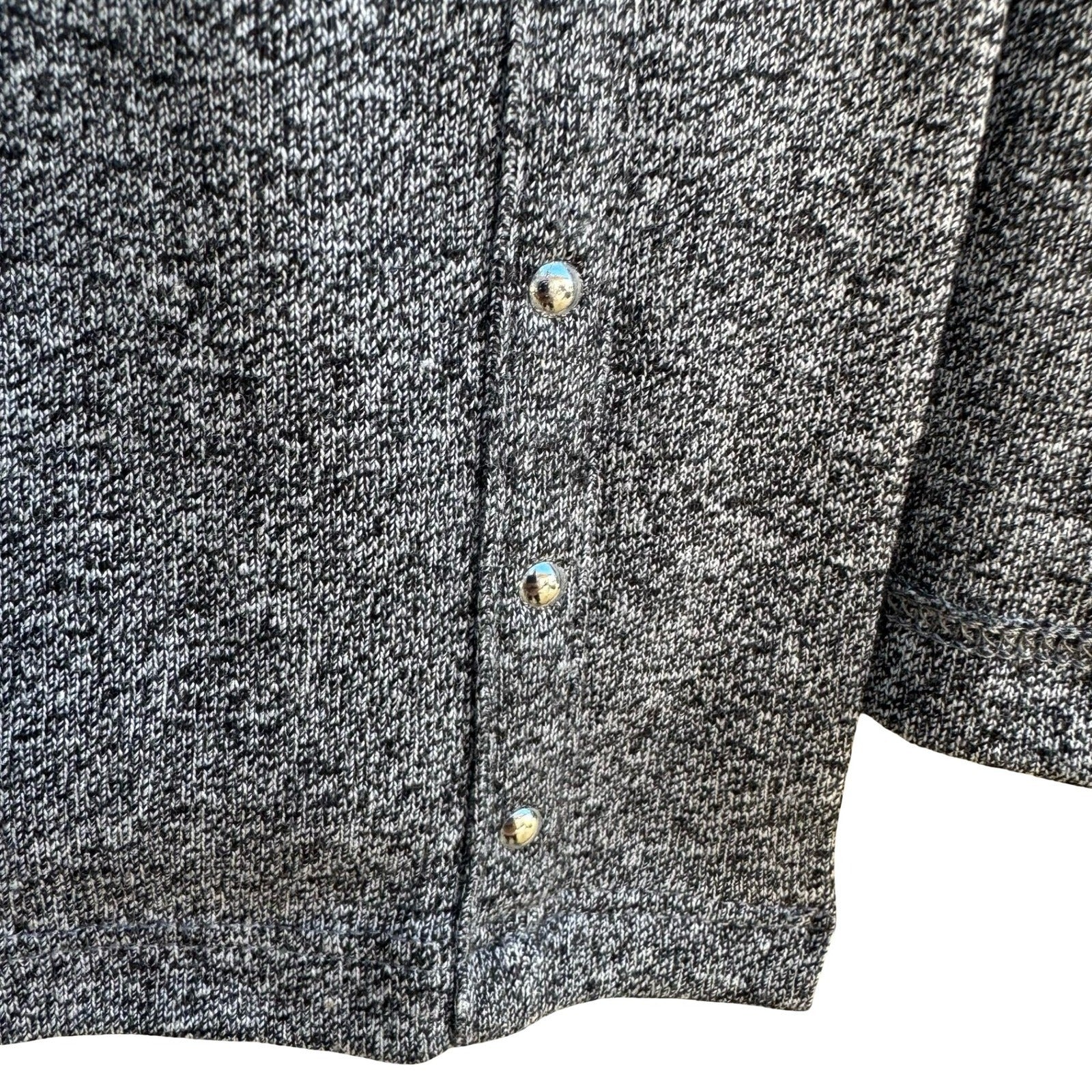 Rafaella Minimalist Layering Metallic Studded Open Front Cardigan Gray XLP NEW