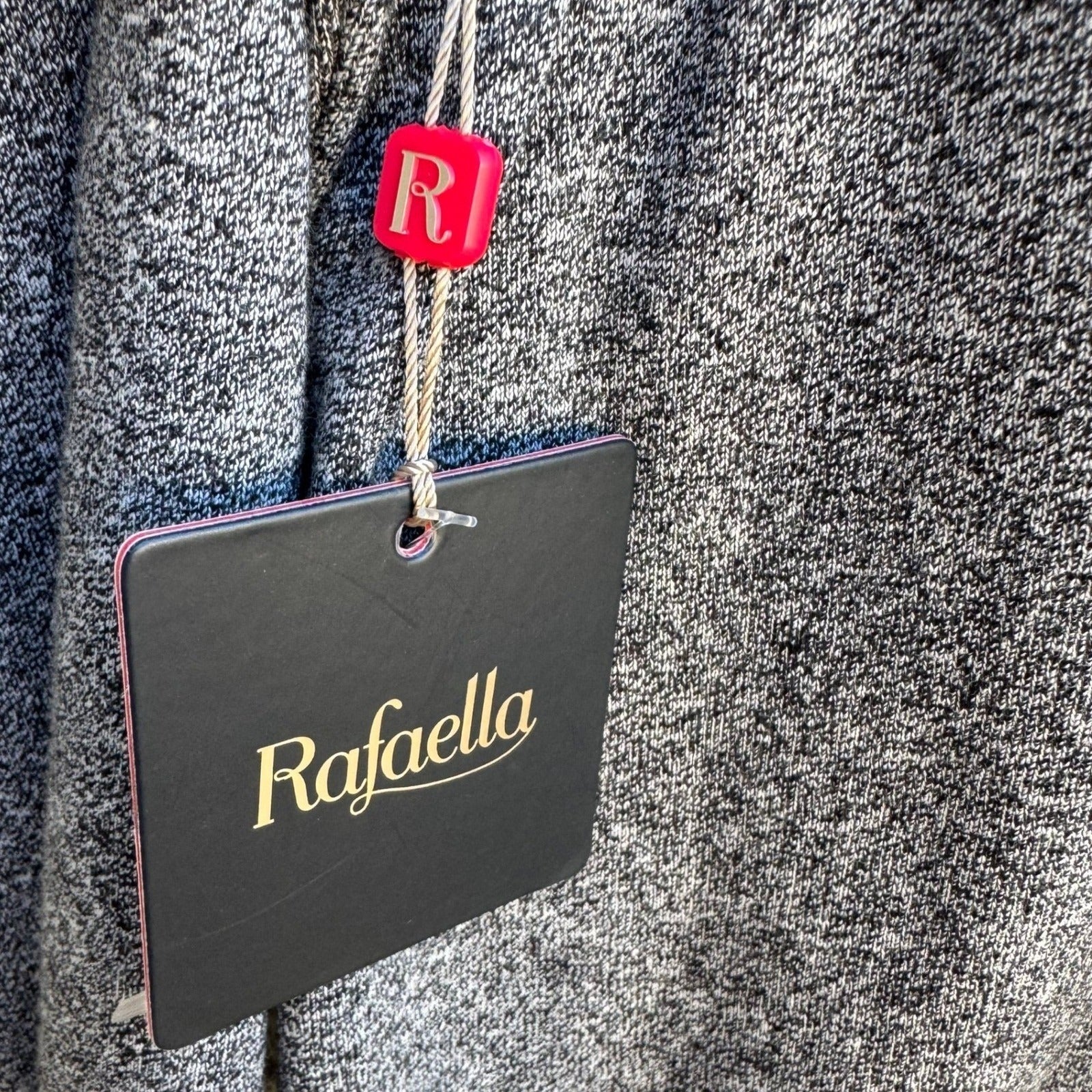 Rafaella Minimalist Layering Metallic Studded Open Front Cardigan Gray XLP NEW