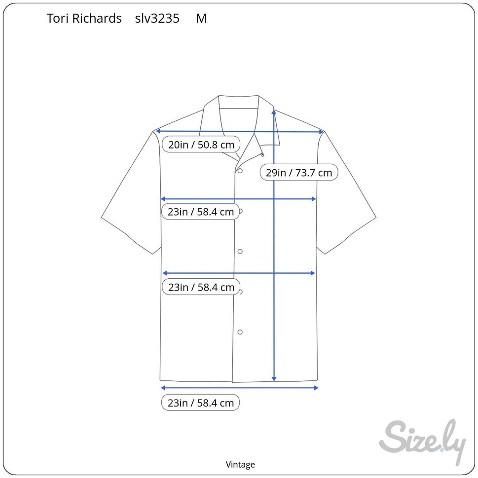 Tori Richard Honolulu Mens M Tan Tropical Leaf Cotton Lawn Hawaiian Shirt Aloha
