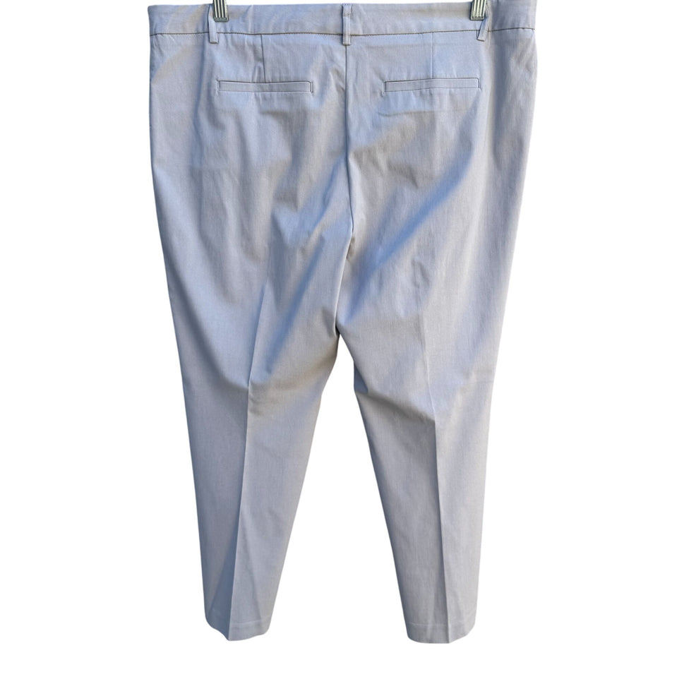 Mario Serrani Womens Light Gray Slash Pocket Low Waist Stretch Crop Pants 16