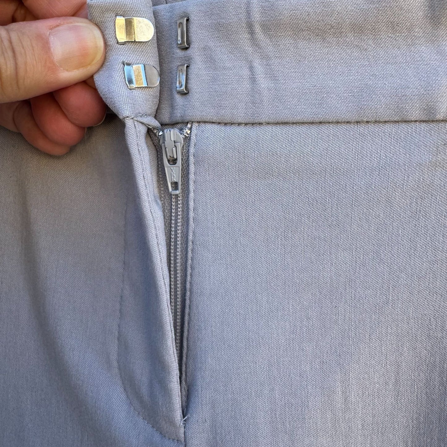 Mario Serrani Womens Light Gray Slash Pocket Low Waist Stretch Crop Pants 16