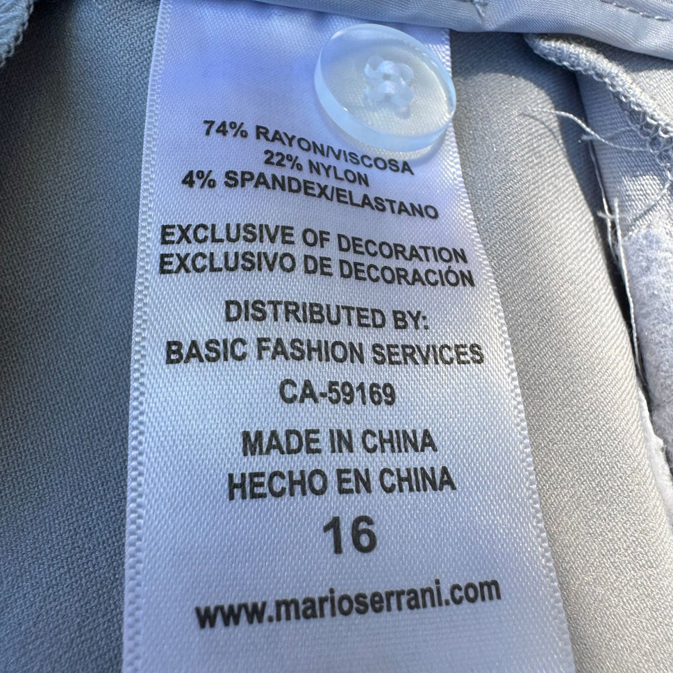 Mario Serrani Womens Light Gray Slash Pocket Low Waist Stretch Crop Pants 16