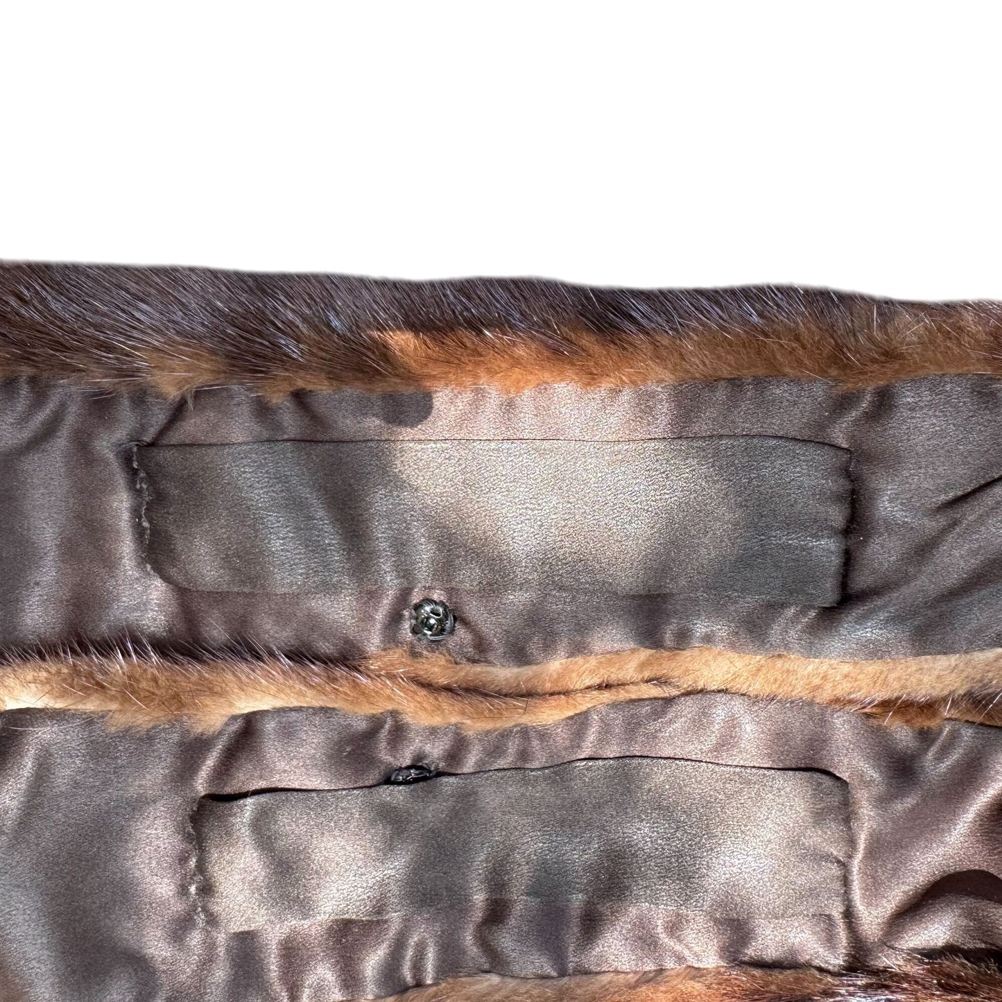 Maxwell Croft London Vintage 50s 60s Womens Brown Fur Collar Stole Scarf Wrap