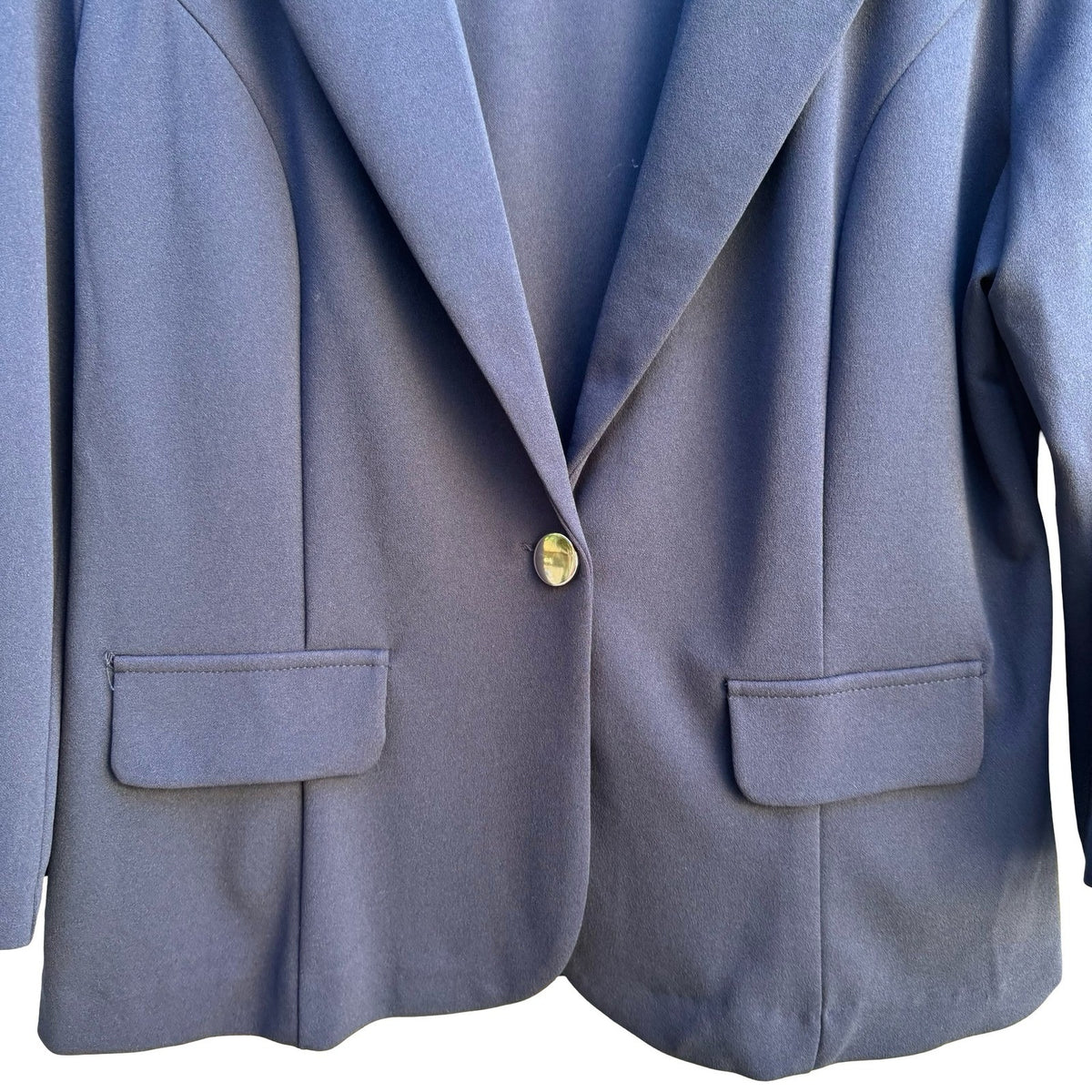 Ingredients Preppy Stretch Careerwear Tailored Workwear Blazer Navy Women L NEW