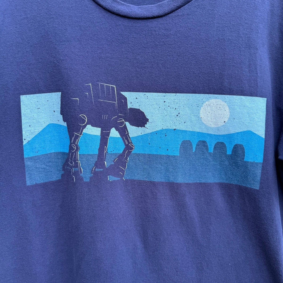 Port & Company Star Wars AT-AT Imperial Walker Sci-Fi Graphic Tee Navy Mens L
