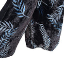 Switch Vintage Boho Black Womens Velvet Burnout Rectangle Scarf Wrap Blue Leaf Fern OS 2 image