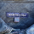 Switch Martin+Osa Western Coastal Denim Americana Dark Wash Cotton Linen Blend Shirt 0 2 image