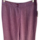 Switch Coldwater Creek Womens Maroon Petite Tweed 2 Button Closure Dress Pants 12 - New 2 image