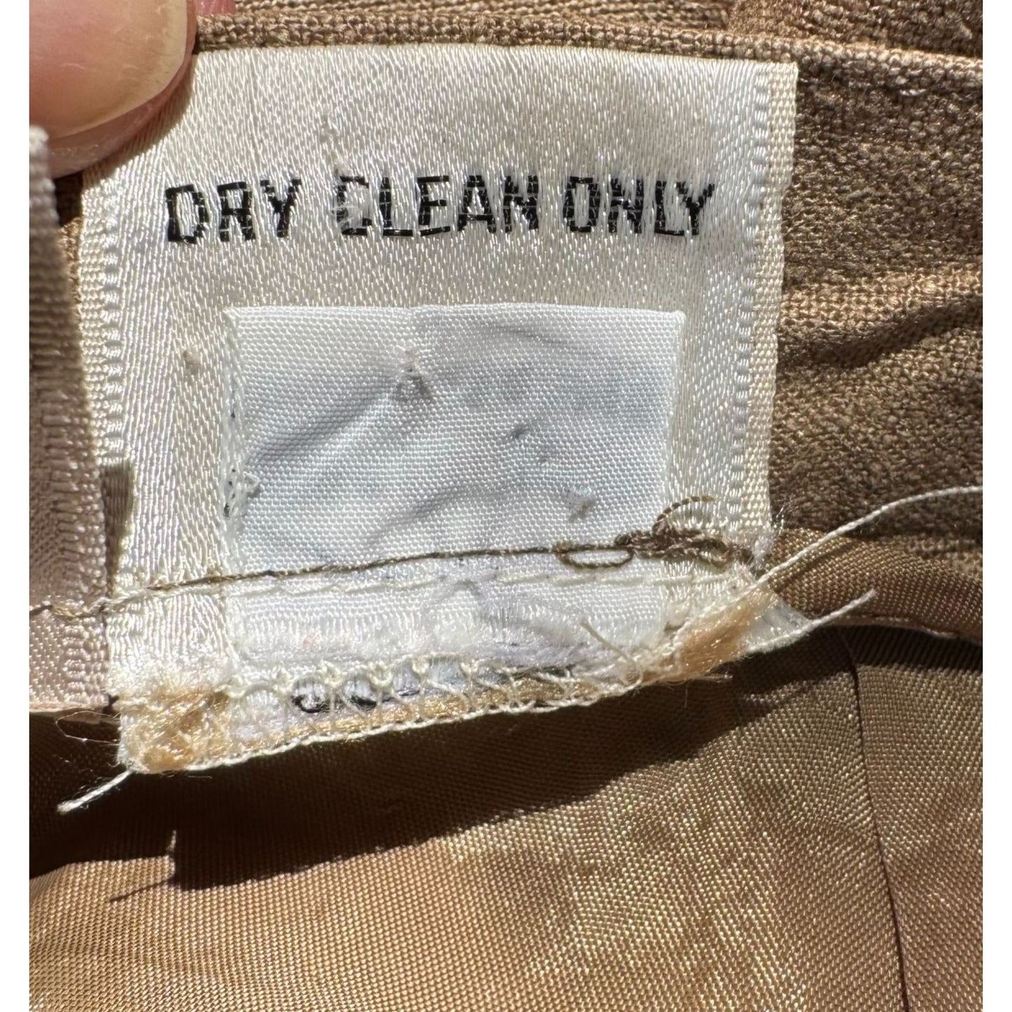 Liz Claiborne Petite Vintage Silk Womens Tan Side Button Lined Pencil Skirt 6P