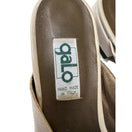 Switch Galo Vintage Italian Leather Minimalist Cap Toe Block Heel Mules Cream Womens 42 2 image