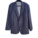 Switch Sergio Valentino Diamond 150s Wool 3-Piece Navy Pinstripe Suit Blazer Vest Pant 2 image