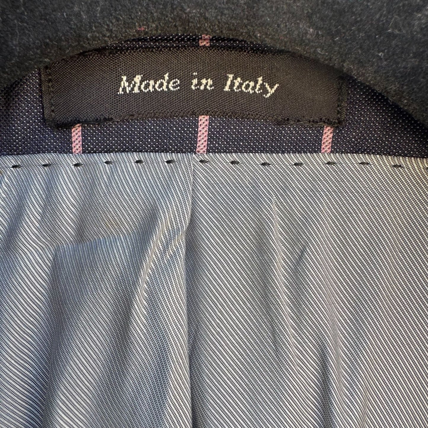 Sergio Valentino Diamond 150s Wool 3-Piece Navy Pinstripe Suit Blazer Vest Pant