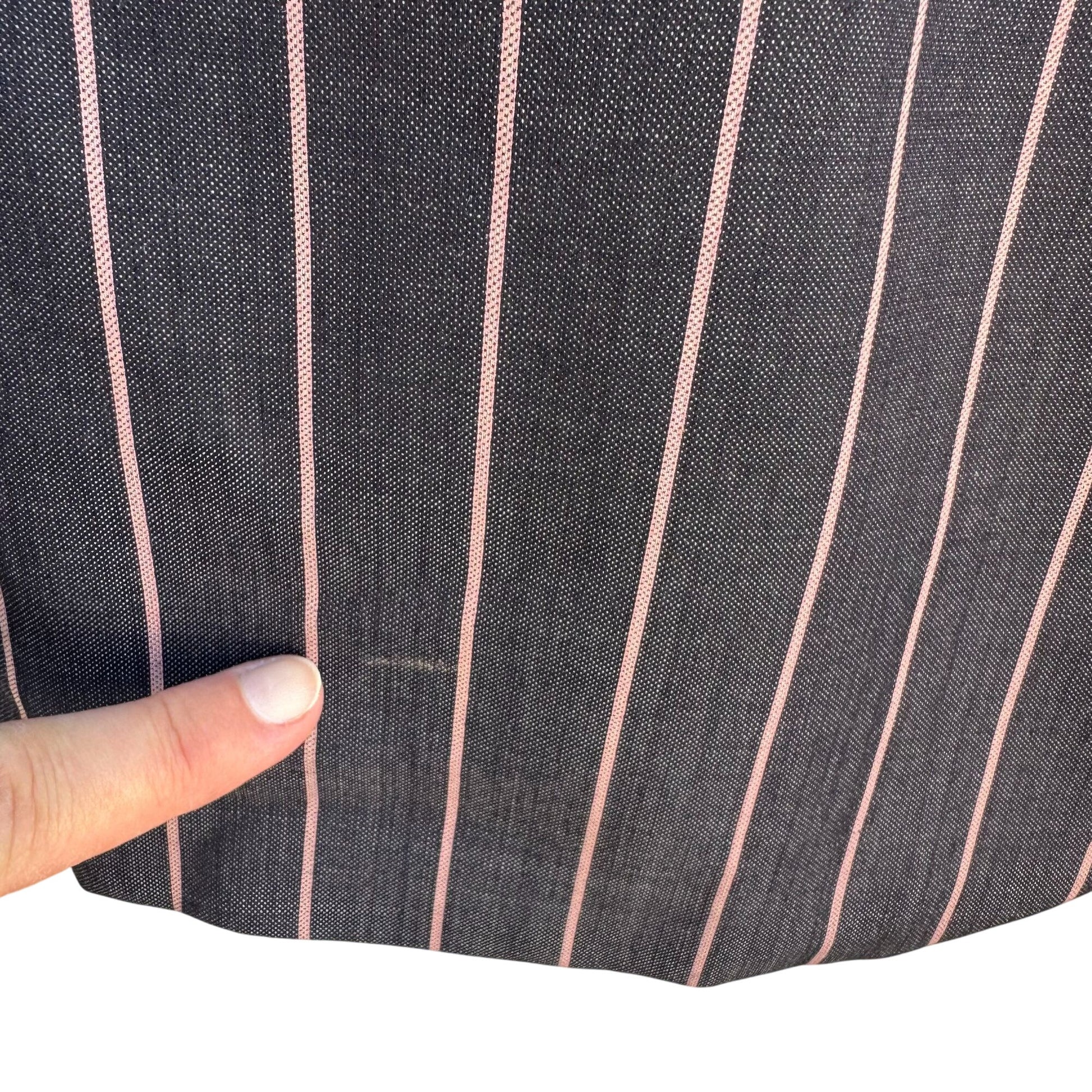 Sergio Valentino Diamond 150s Wool 3-Piece Navy Pinstripe Suit Blazer Vest Pant