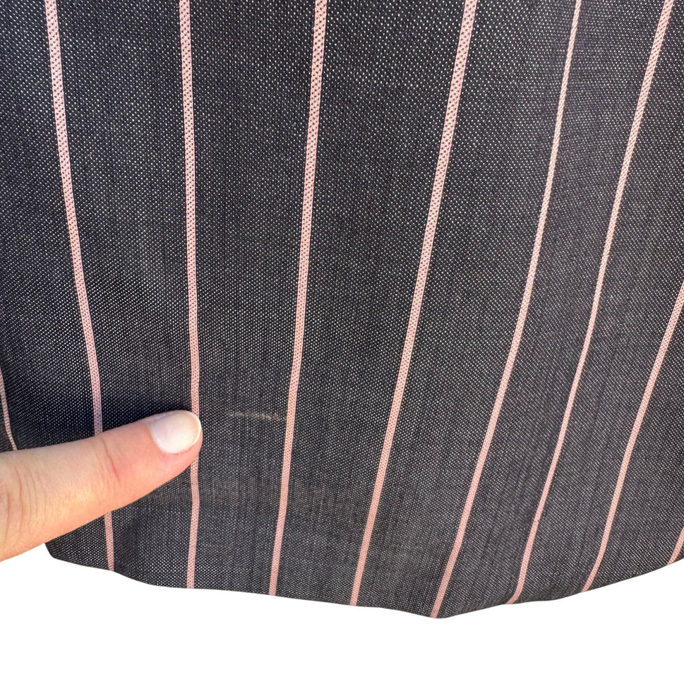 Sergio Valentino Diamond 150s Wool 3-Piece Navy Pinstripe Suit Blazer Vest Pant