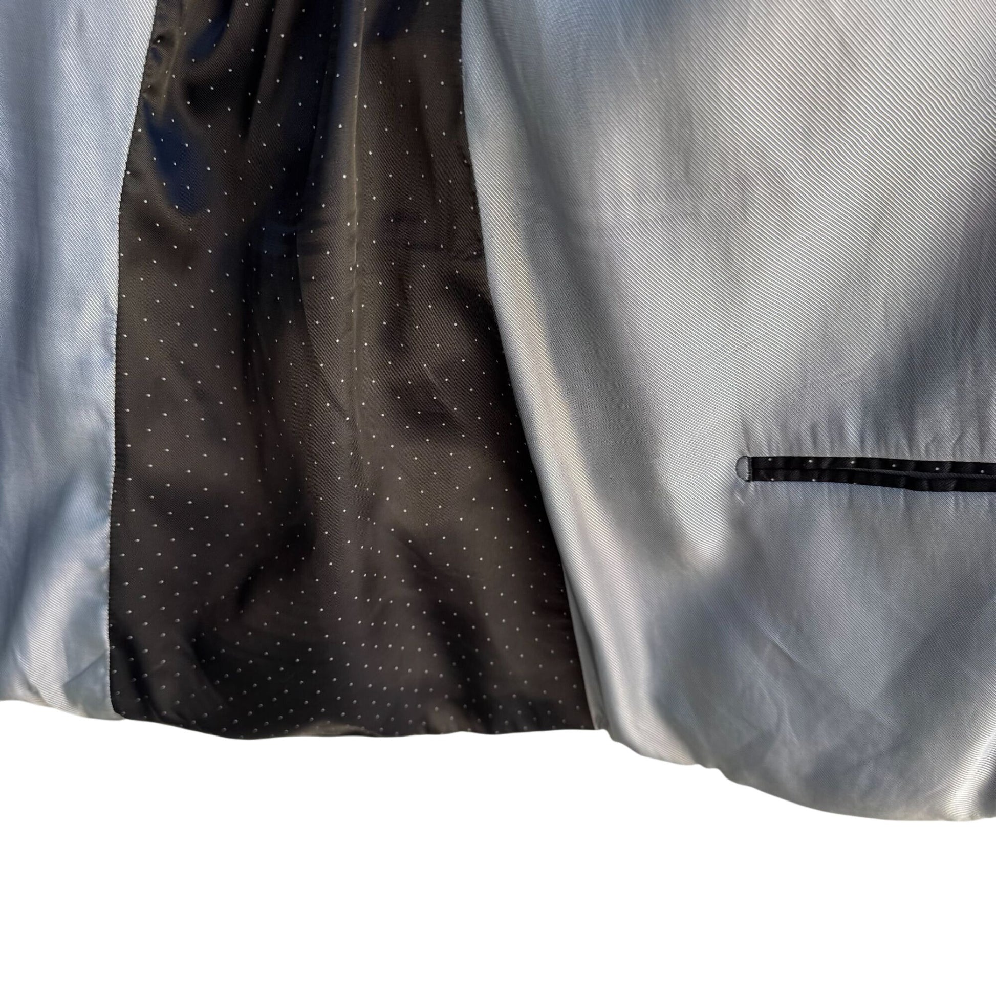 Sergio Valentino Diamond 150s Wool 3-Piece Navy Pinstripe Suit Blazer Vest Pant