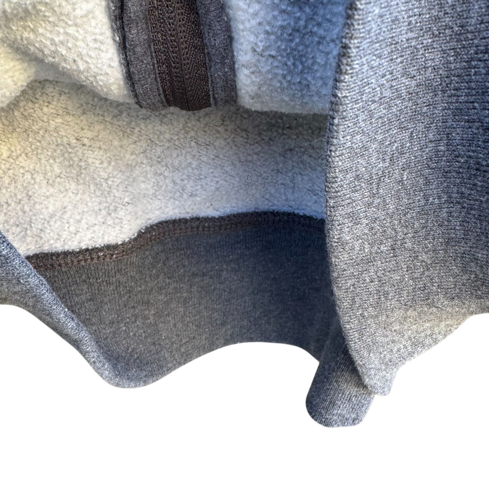 Ecko Unltd Gray Zip-Up Hoodie Rhino Logo Design Drawstring Hood Pockets Mens Med