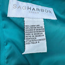 Switch Sag Harbor Dress Teal Linen Blend Embroidered Beaded Maxi Sheath Size 8 Coastal 2 image