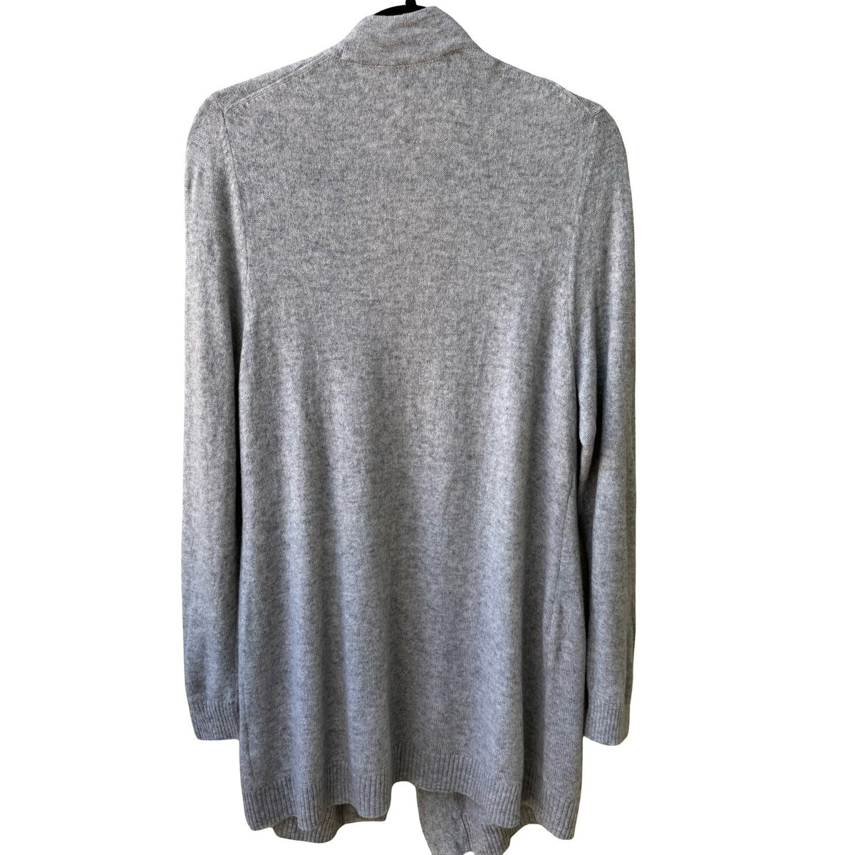 Charter Club 100% Cashmere Quiet Luxury Preppy Cozy Open Front Cardigan Gray XL