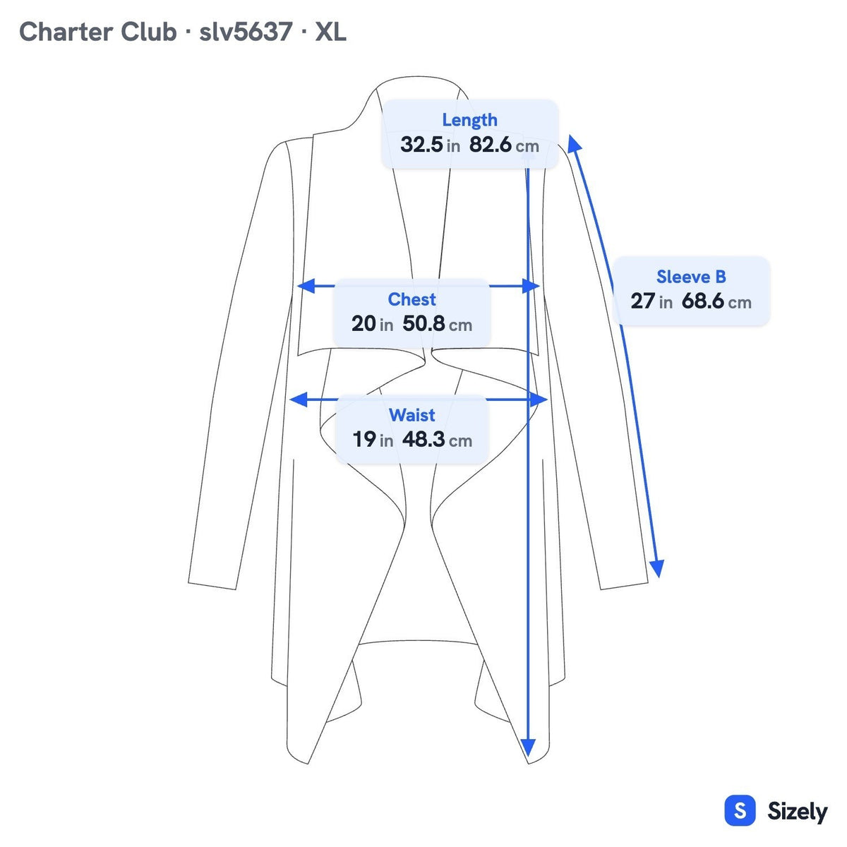 Charter Club 100% Cashmere Quiet Luxury Preppy Cozy Open Front Cardigan Gray XL