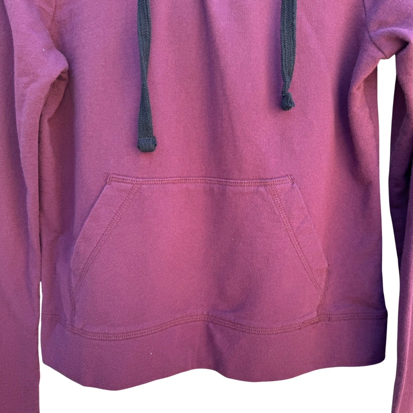 American Giant Maroon Cotton Pullover Hoodie Womens Small Burgundy Made in USA