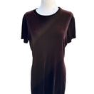 Switch Max Studio Vintage Womens Brown Velvet Short Sleeve Round Neck Flowy Maxi Dress L 2 image