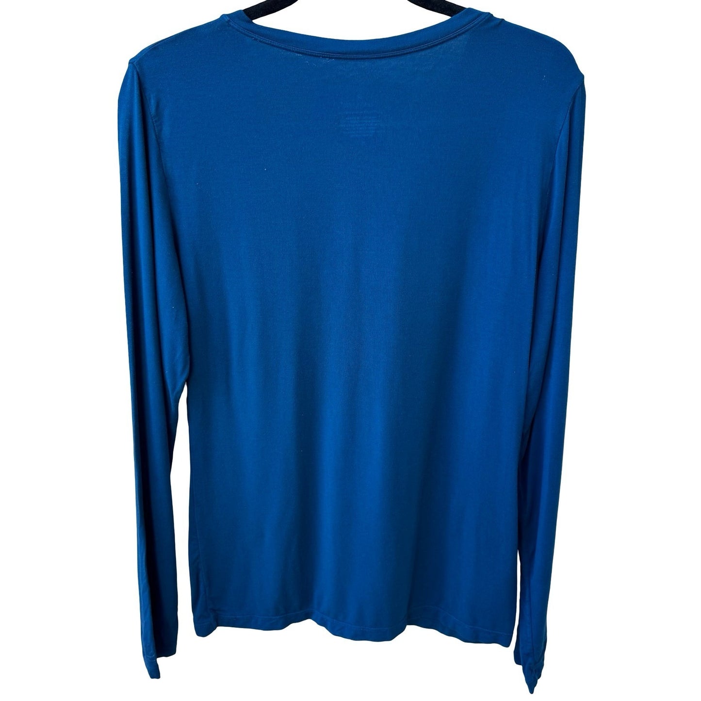Cuddl Duds Softwear Stretch Minimalist V-Neck Breathable Base Layer Top Teal L