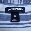 Switch Lands' End Womens 16 Blue Striped Linen Blend Sleeveless Shirt Dress Coastal 2 image
