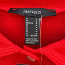 Switch Forever 21 Womens Red Ribbed Knit Button Front Polo Collar Mini Dress Size M NEW 2 image