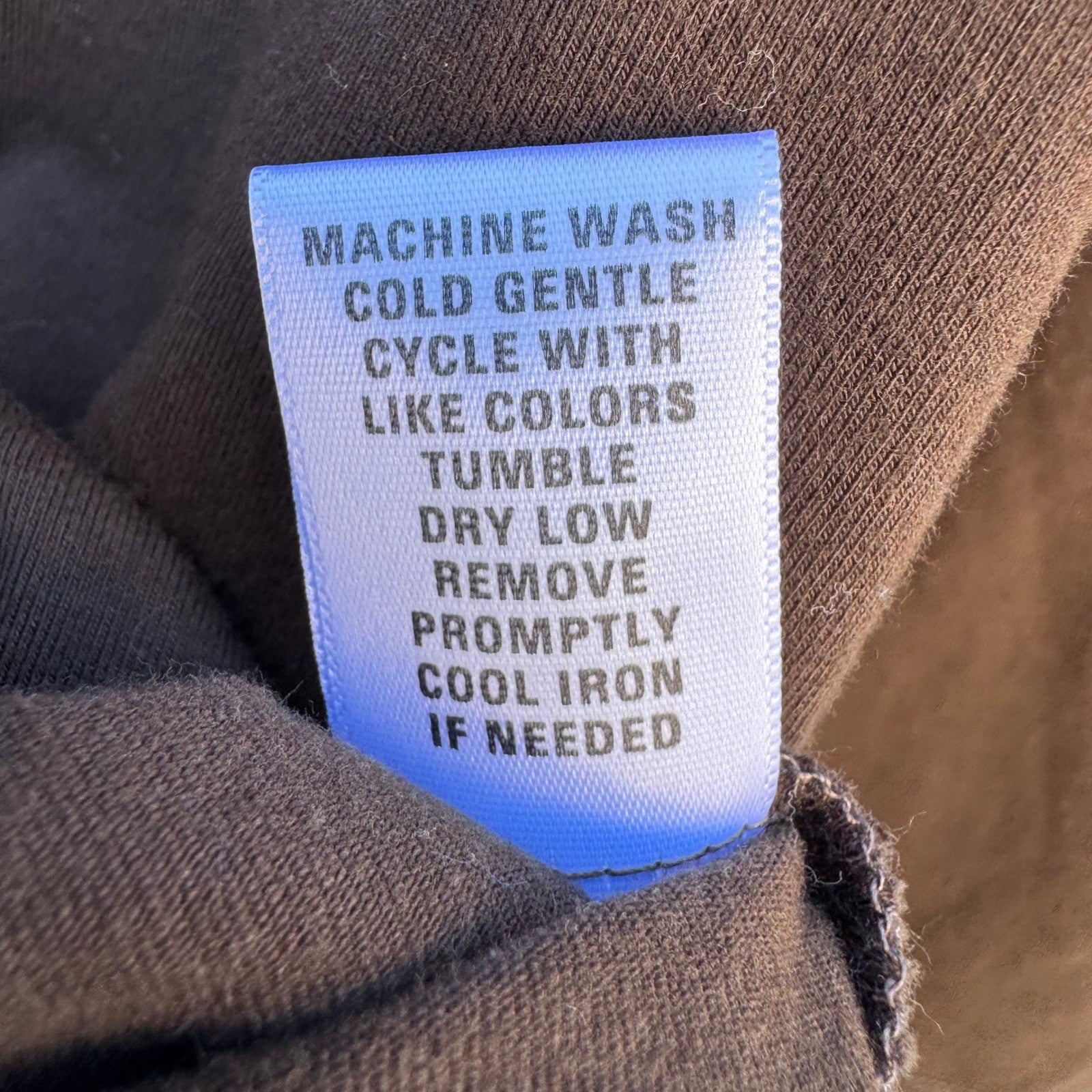 IMAN Y2K Womens Babydoll Brown Scoop Neck 3/4 Sleeve Cotton Stretch Top Size M