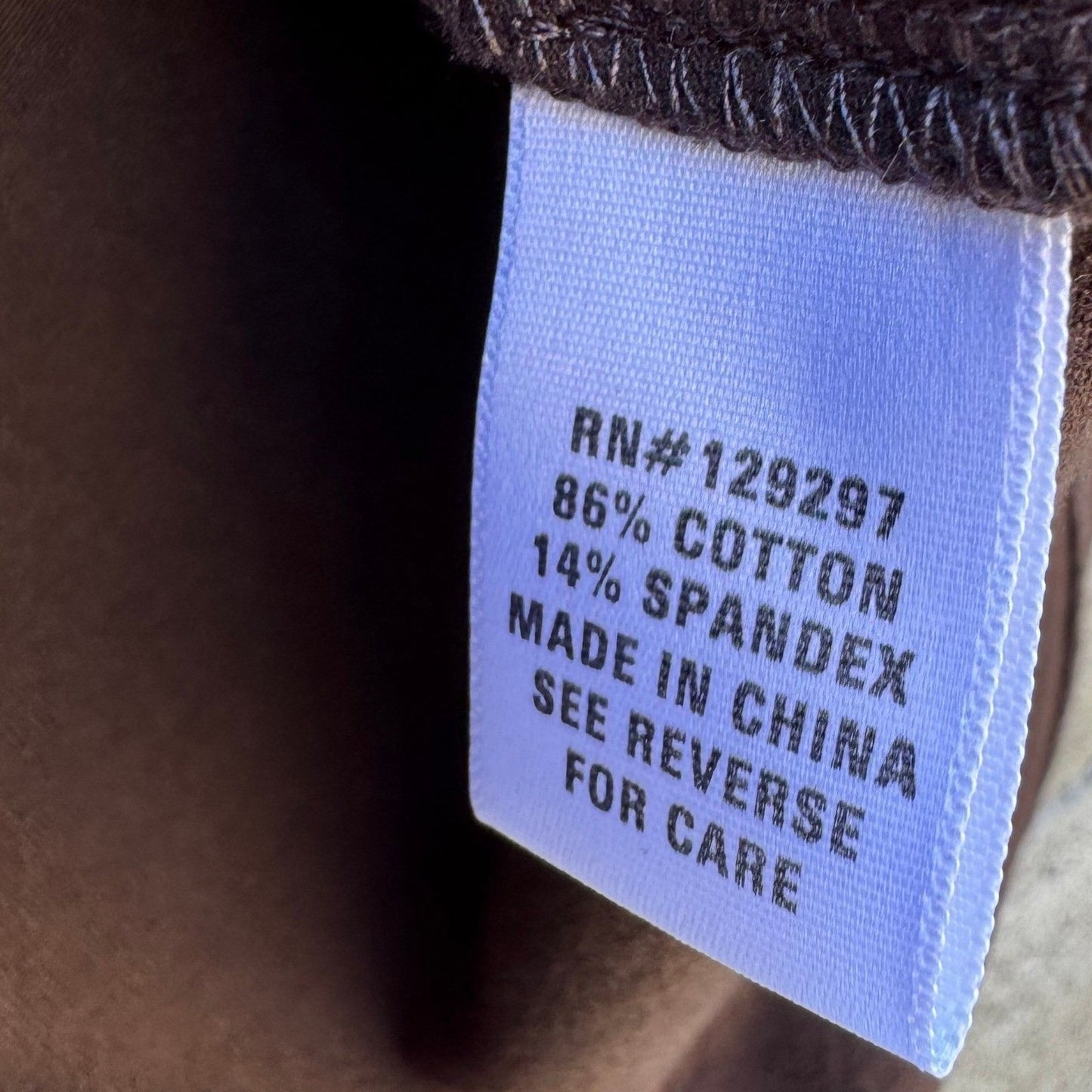 IMAN Y2K Womens Babydoll Brown Scoop Neck 3/4 Sleeve Cotton Stretch Top Size M