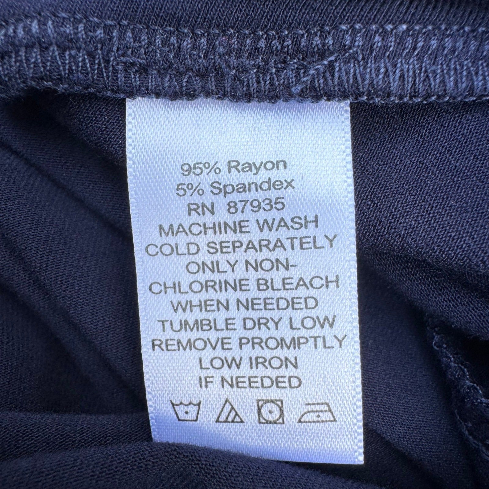 Simonton Says Navy Wide Leg Knit Pull On Palazzo Pant L Minimalist Flowy Office
