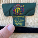 Switch Club Room 100% Cashmere Old Money Preppy V-Neck Sweater Butter Yellow Mens XL 2 image