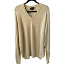 Switch Club Room 100% Cashmere Old Money Preppy V-Neck Sweater Butter Yellow Mens XL 3 image