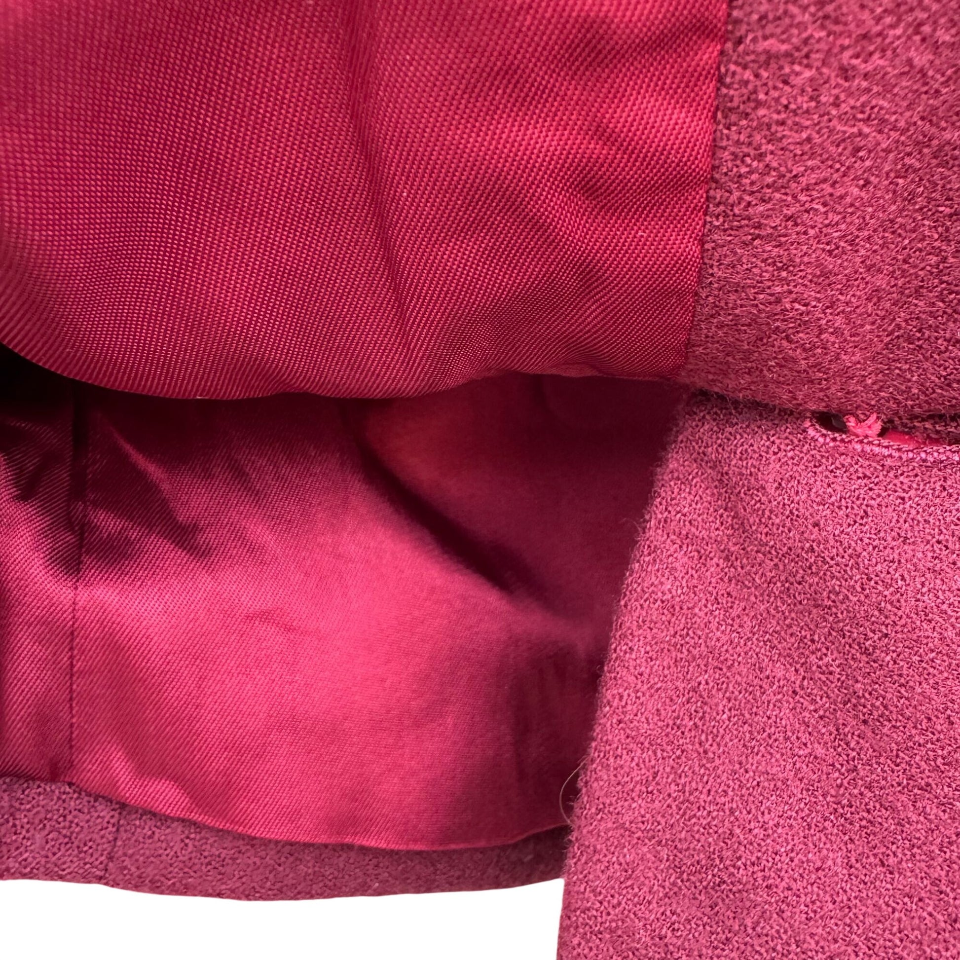 Evan-Picone Vintage Womens 6 Burgundy Wool Double Breasted Blazer Pleated Skirt