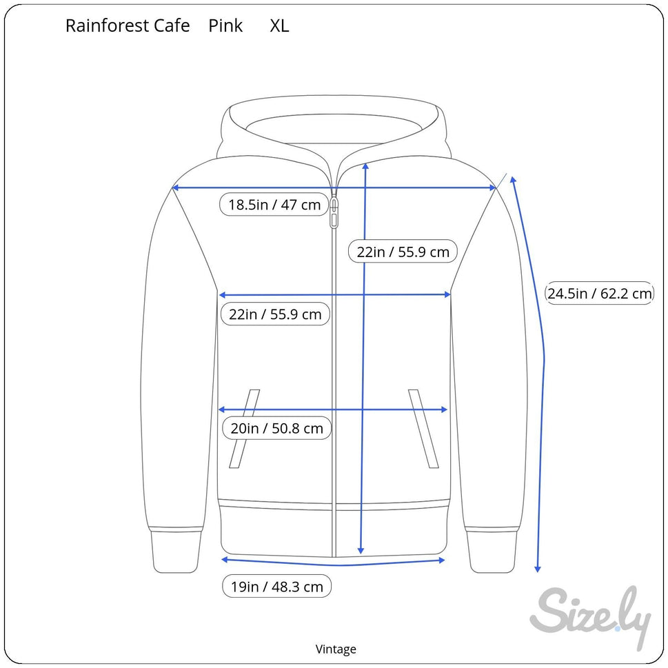 Rainforest Cafe Vintage Y2K Womens Pink Cats Full Zip Long Sleeve Cotton Hoodie XL