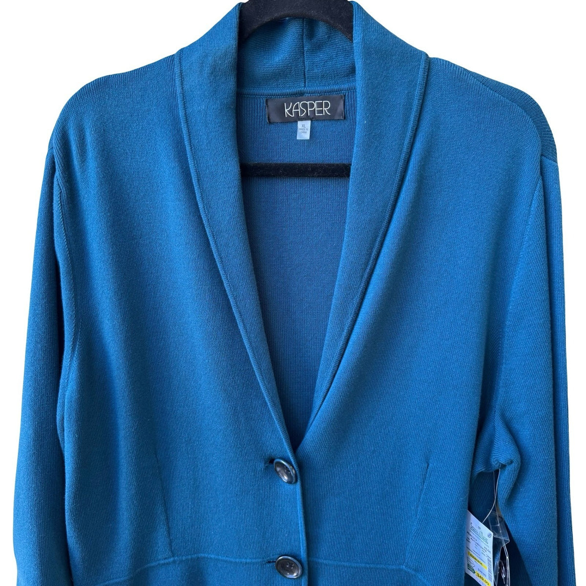 Kasper Minimalist Professional Shawl Collar Knitwear Cardigan Sweater XL NEW
