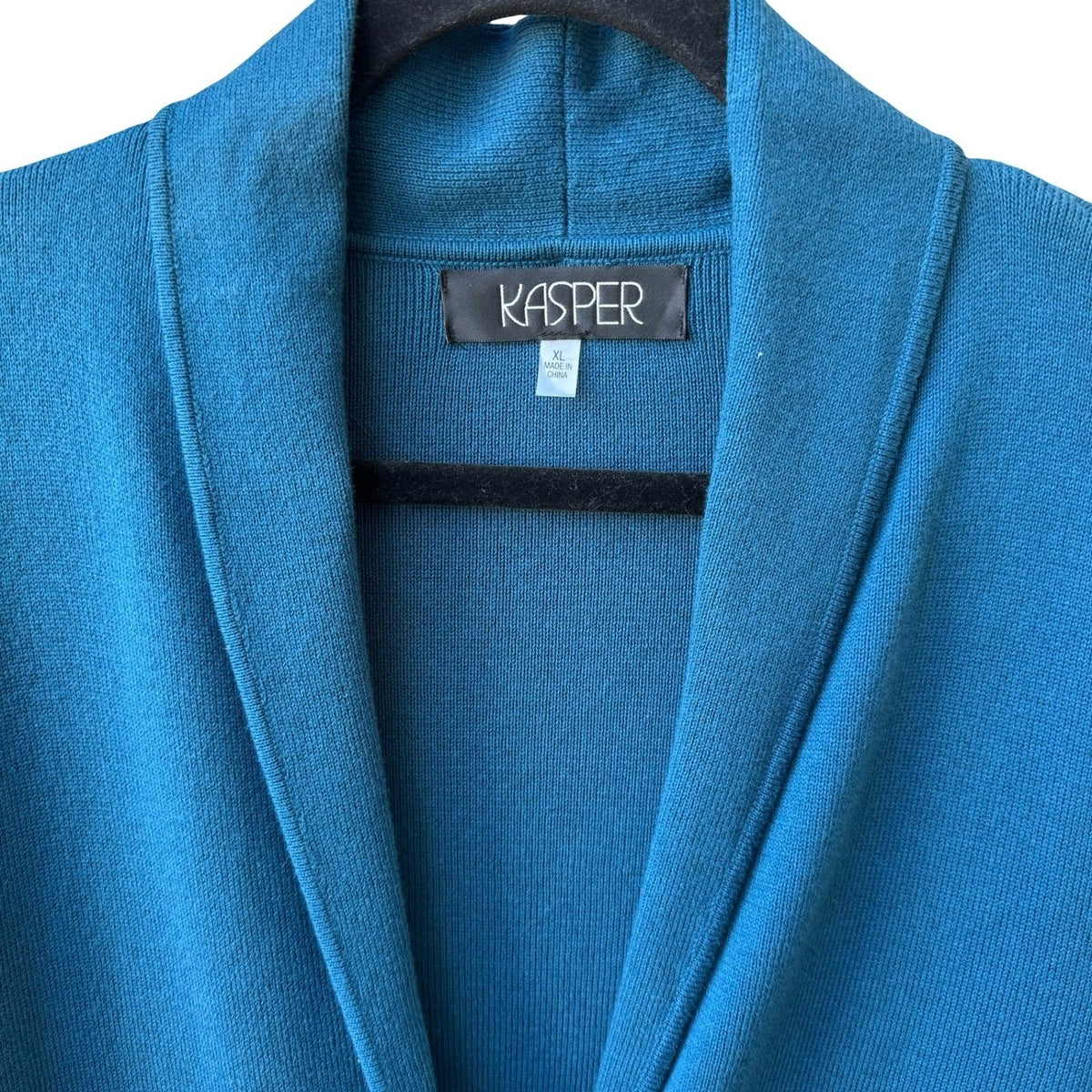 Kasper Minimalist Professional Shawl Collar Knitwear Cardigan Sweater XL NEW
