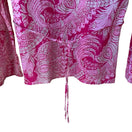 Switch Notice Y2K Boho Peasant Paisley Cotton Cottagecore Empire Tie Waist Tunic Pink M 3 image