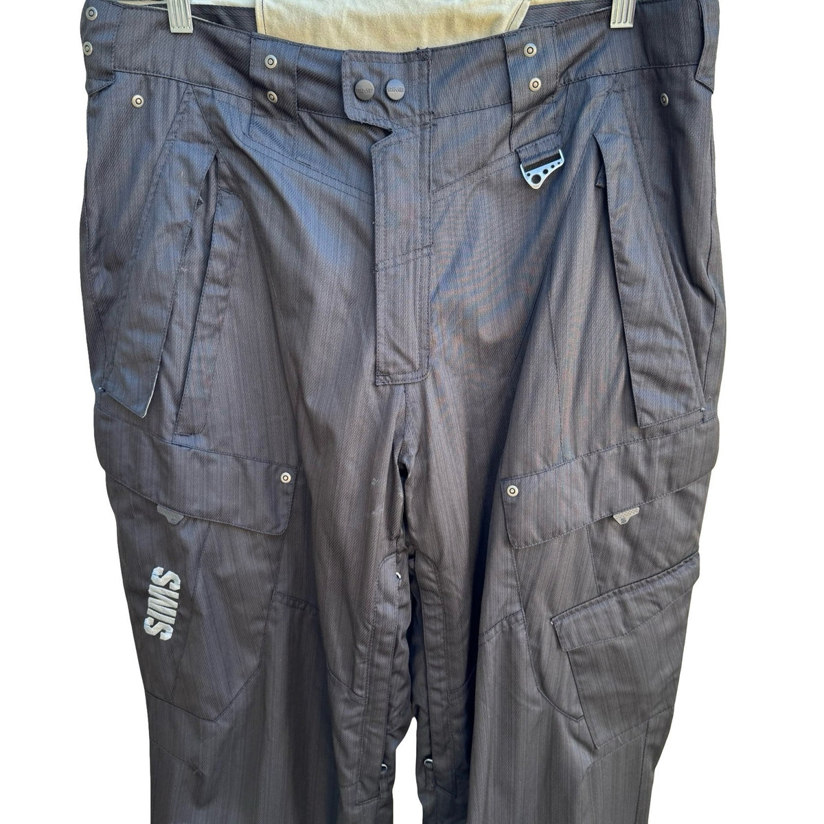 Sims Cargo Gorpcore Alpine Skiing Technical Snowboard Pants Charcoal Mens L