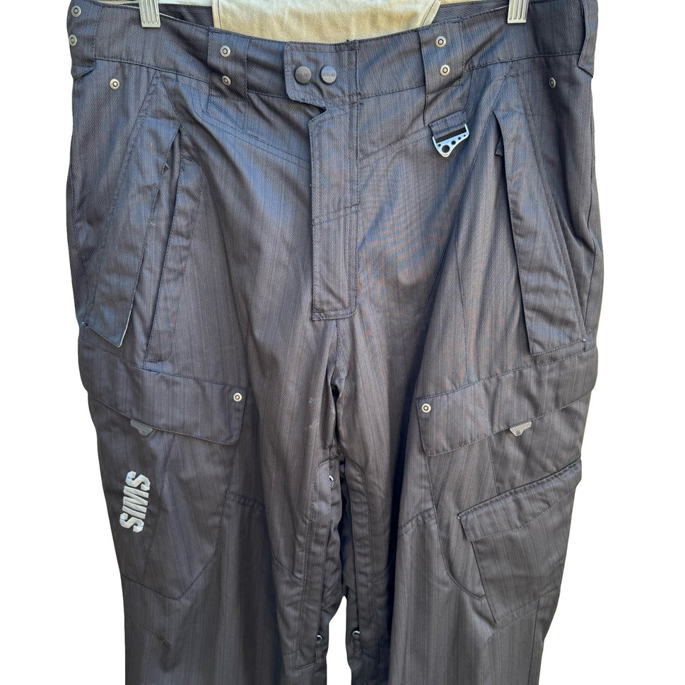 Sims Cargo Gorpcore Alpine Skiing Technical Snowboard Pants Charcoal Mens L