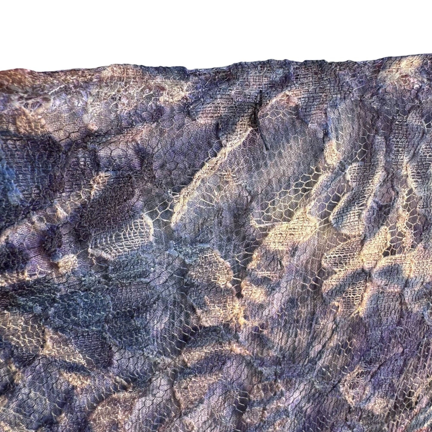 B.L.E.U. Floral Embellished Boho Lace Back 3/4 Sleeve Flowy Tunic Blouse Top XL