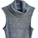 Switch Pandora Vintage Mohair Blend Cowl Neck Open Fuzzy Knit Sleeveless Sweater Grey L 3 image