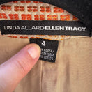 Switch Linda Allard Ellen Tracy Woven Geometric Metallic Texture Open Front Blazer 4 2 image