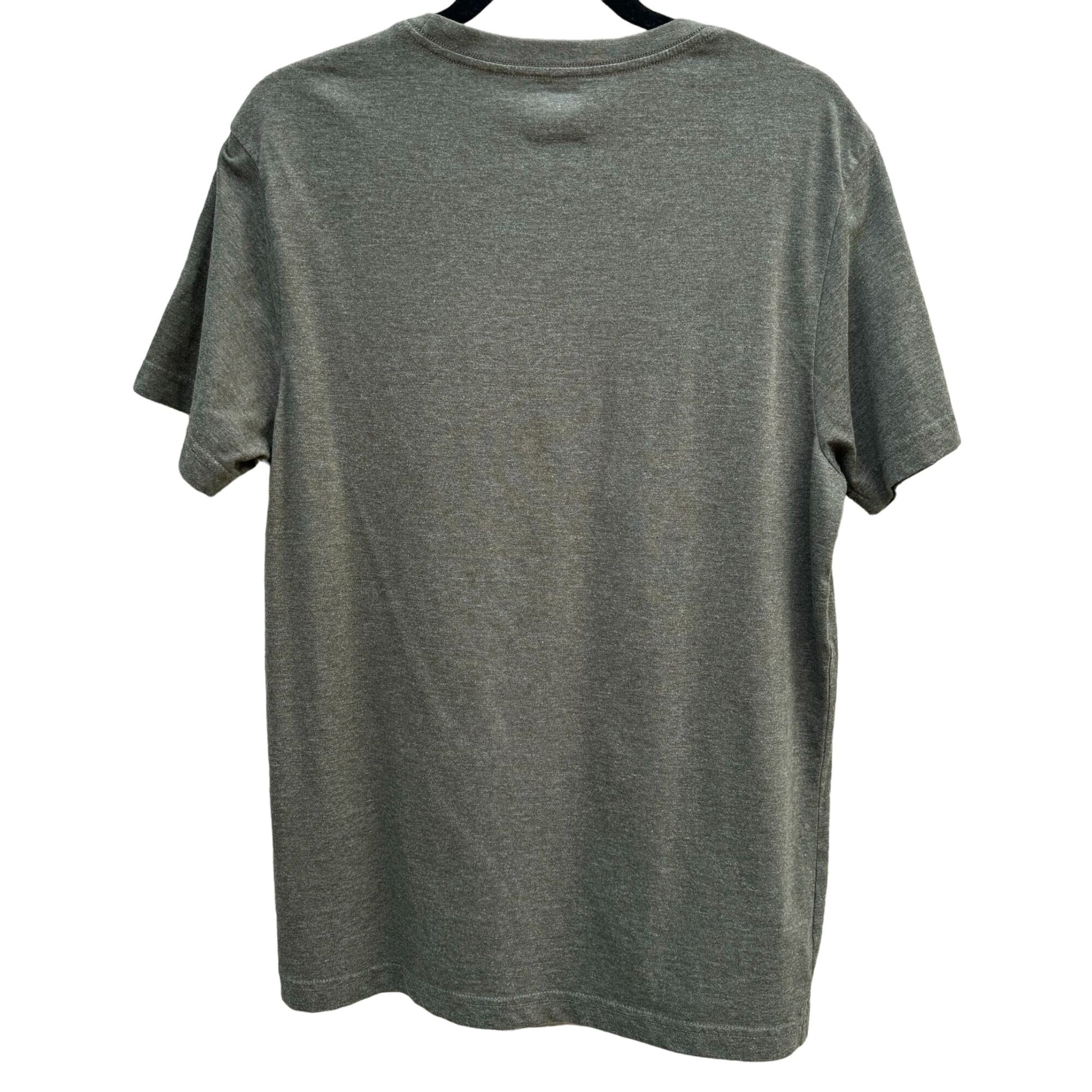 Hurley Mens Graphic Print Gray Green Crew Neck Short Sleeve Tee Shirt - Medium