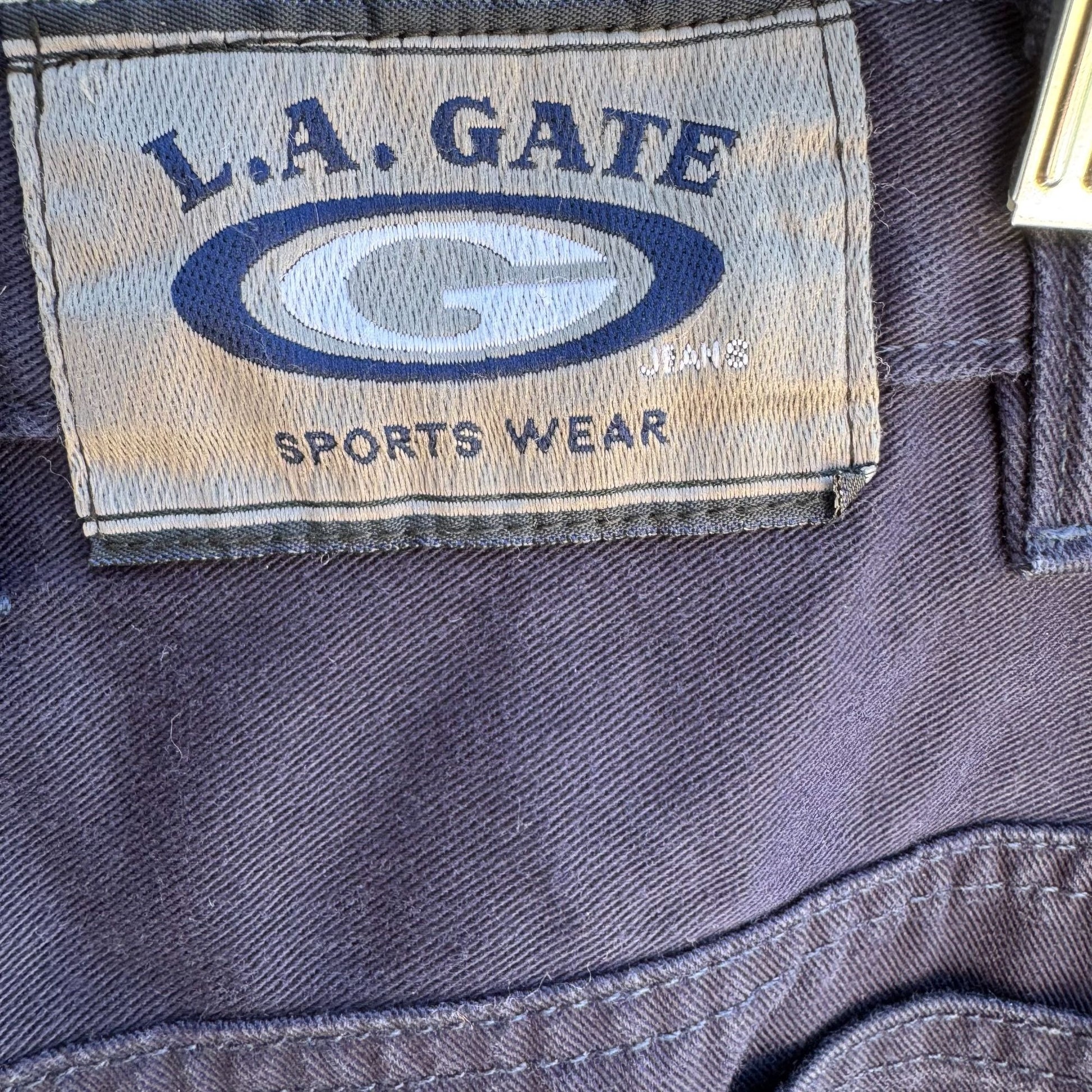 LA Gate Vintage Y2K Navy Mens Side Pockets JNCO Style Utility Cargo Baggy Pants