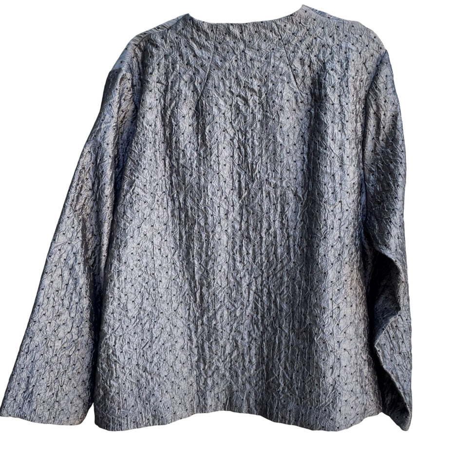 Soft By Avenue Womens Glam Quilted Open-Front Textured Blazer Jacket 22/24